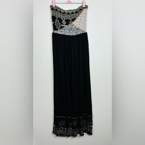 Scrapbook Black Maxi Boho Dress Size Medium